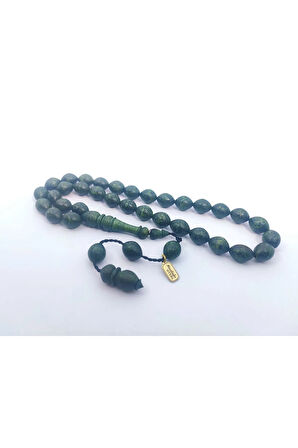 Mustafa Uysal Usta Eseri İri Boy Kuru Torna El İşi Şimşir Ağacı Tesbih Sertifikalı 6461