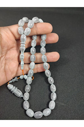 Başka Yerde Yok! Dalgıç Usta Eseri Nadir Malzeme İri Boy Çizgili Fransız Galalit Sertifikalı 6566