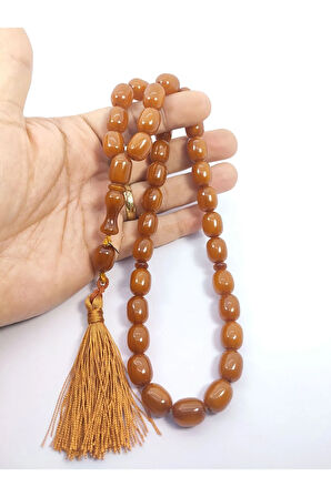 Başka Yerde Yok! Ebu Zeyn Usta Eseri İri Boy 2 Kat Cilalı Sıkma Kehribar Sertifikalı 6675