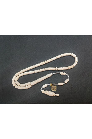 Bu Fiyata Yok!!! İskeçeli Cemil Usta Eseri 12.48 Gr. 2 Kat Cilalı Fil Dişi Tesbih Sertifikalı 6738