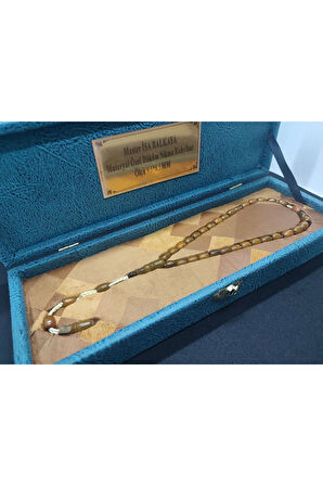 İsa Balkaya Usta Eseri VİP Özel Seri Gömme Kutulu Eski Sıkma Kehribar Sertifikalı 6799