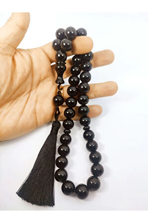 Ebu Zeyn Usta Eseri Eski Usül 12 Kat İpe Dizilmiş İri Boy Sıkma Kehribar Sertifikalı 6811