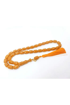 Ebu Zeyn Usta Eseri Eski Usül 12 Kat İpe Dizilmiş İri Boy Sıkma Kehribar Sertifikalı 6813