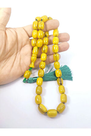 Ebu Zeyn Usta Eseri Eski Usül 12 Kat İpe Dizilmiş İri Boy Sıkma Kehribar Sertifikalı 6818