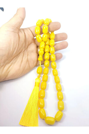 Ebu Zeyn Usta Eseri Eski Usül 12 Kat İpe Dizilmiş İri Boy Sıkma Kehribar Sertifikalı 6819