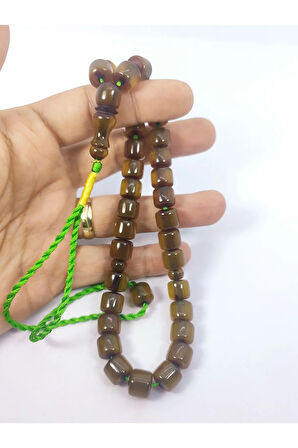 Junaid Hasan Usta Eseri Eski Usül 12 Kat Ipe Dizilmiş Antik Model Sıkma Kehribar Sertifikalı 6827