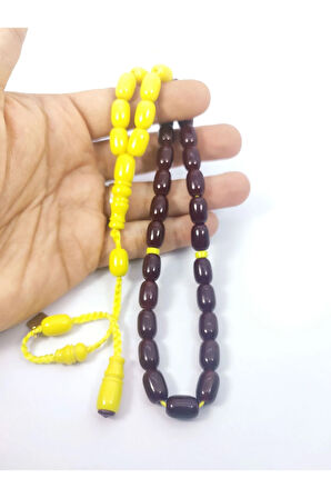 Junaid Hasan Usta Eseri Eski Usül 12 Kat İpe Dizilmiş Antik Model Sıkma Kehribar Sertifikalı 6852