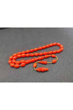 Ahmet Eryılmaz Usta Eseri 0.6 Delim Halkalı İmame 3 Kat Cilalı Sıkma Kehribar Sertifikalı 6865