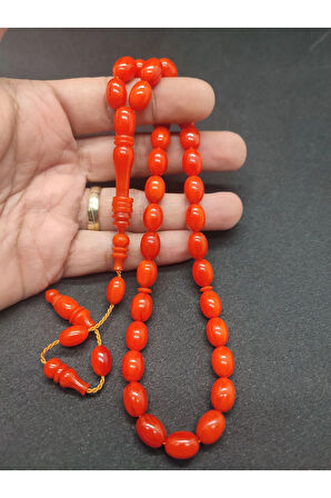 Ahmet Eryılmaz Usta Eseri 0.6 Delim Halkalı İmame 3 Kat Cilalı Sıkma Kehribar Sertifikalı 6865