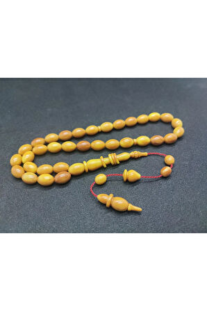 Ahmet Eryılmaz Usta Eseri 0.6 Delim Halkalı İmame 3 Kat Cilalı Sıkma Kehribar Sertifikalı 6867