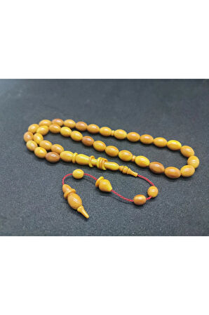 Ahmet Eryılmaz Usta Eseri 0.6 Delim Halkalı İmame 3 Kat Cilalı Sıkma Kehribar Sertifikalı 6867