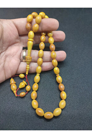 Ahmet Eryılmaz Usta Eseri 0.6 Delim Halkalı İmame 3 Kat Cilalı Sıkma Kehribar Sertifikalı 6867