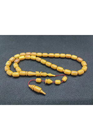 Ahmet Eryılmaz Usta Eseri 0.6 Delim Halkalı İmame 3 Kat Cilalı Sıkma Kehribar Sertifikalı 6875