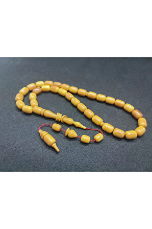 Ahmet Eryılmaz Usta Eseri 0.6 Delim Halkalı İmame 3 Kat Cilalı Sıkma Kehribar Sertifikalı 6875