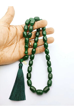 Ebu Zeyn Usta Eseri Eski Usül 12 Kat İpe Dizilmiş İri Boy Sıkma Kehribar  Sertifikalı 7187