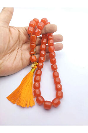 Ebu Zeyn Usta Eseri Eski Usül 12 Kat İpe Dizilmiş İri Boy Sıkma Kehribar  Sertifikalı 7193