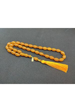 Ebu Zeyn Usta Eseri Eski Usül 12 Kat İpe Dizilmiş İri Boy Sıkma Kehribar Sertifikalı 7201