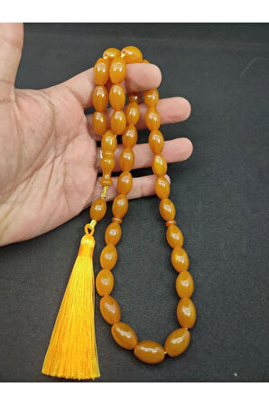 Ebu Zeyn Usta Eseri Eski Usül 12 Kat İpe Dizilmiş İri Boy Sıkma Kehribar Sertifikalı 7201