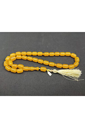 Ebu Zeyn Usta Eseri Eski Usül 12 Kat İpe Dizilmiş İri Boy Sıkma Kehribar Sertifikalı 7203