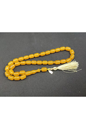 Ebu Zeyn Usta Eseri Eski Usül 12 Kat İpe Dizilmiş İri Boy Sıkma Kehribar Sertifikalı 7203