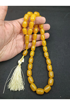 Ebu Zeyn Usta Eseri Eski Usül 12 Kat İpe Dizilmiş İri Boy Sıkma Kehribar Sertifikalı 7203