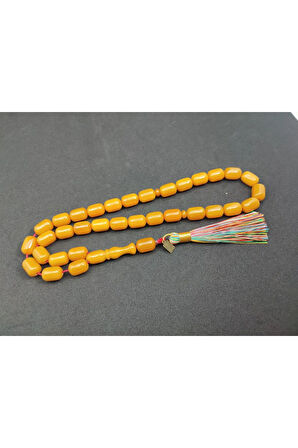 Ebu Zeyn Usta Eseri Eski Usül 12 Kat İpe Dizilmiş İri Boy Sıkma Kehribar Sertifikalı 7206