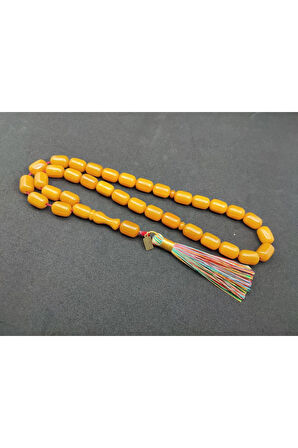 Ebu Zeyn Usta Eseri Eski Usül 12 Kat İpe Dizilmiş İri Boy Sıkma Kehribar Sertifikalı 7206