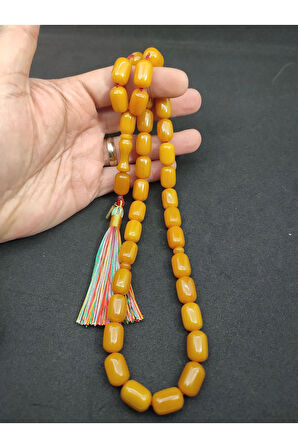 Ebu Zeyn Usta Eseri Eski Usül 12 Kat İpe Dizilmiş İri Boy Sıkma Kehribar Sertifikalı 7206