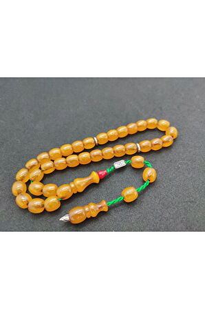 Zeyzun Usta Eseri Dik Damar (İmza Çivi Ara Pullar Gümüş) Sıkma Kehribar Sertifikalı 7331