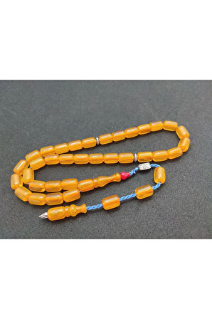 Zeyzun Usta Eseri Dik Damar (İmza Çivi Ara Pullar Gümüş) Sıkma Kehribar Sertifikalı 7335