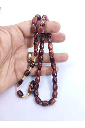 İsa Balkaya Usta Eseri 12 Kat İpe Dizili Konik Delim(Eski Usul) Eski Sıkma Kehribar Sertifikalı 7342