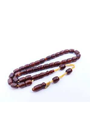 İsa Balkaya Usta Eseri 12 Kat İpe Dizili Konik Delim(Eski Usul) Eski Sıkma Kehribar Sertifikalı 7351