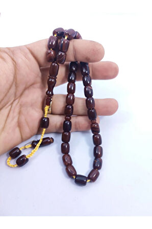 İsa Balkaya Usta Eseri 12 Kat İpe Dizili Konik Delim(Eski Usul) Eski Sıkma Kehribar Sertifikalı 7351