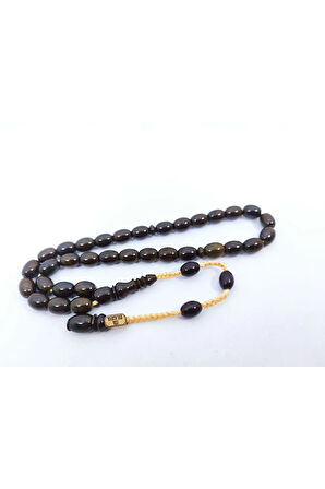 İsa Balkaya Usta Eseri 12 Kat İpe Dizili Konik Delim(Eski Usul) Eski Sıkma Kehribar Sertifikalı 7357