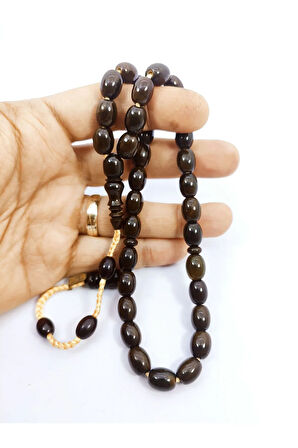 İsa Balkaya Usta Eseri 12 Kat İpe Dizili Konik Delim(Eski Usul) Eski Sıkma Kehribar Sertifikalı 7357