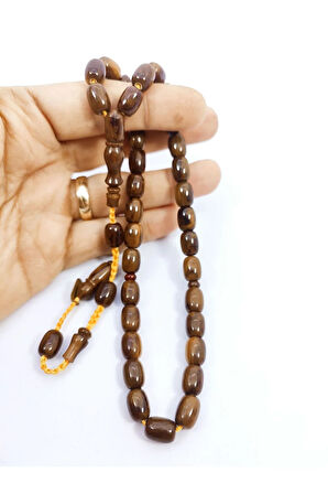 İsa Balkaya Usta Eseri 12 Kat İpe Dizili Konik Delim(Eski Usul) Eski Sıkma Kehribar Sertifikalı 7358