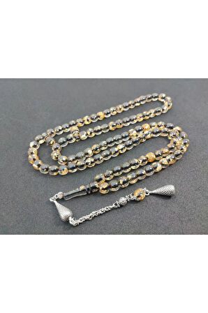 Başka Yerde Yok!!! Furkan Gül Usta Eseri Altın Varaklı 99 Habbe Ateş-i Kehribar Sertifikalı 7561