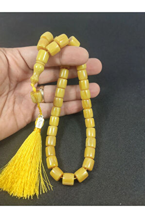 Ebu Zeyn Usta Eseri Eski Usül 12 Kat İpe Dizilmiş Eski Usul Sıkma Kehribar Sertifikalı 7646