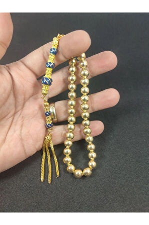 Şevket Alkan Usta Eseri İmame Nakkaş İp Zincir Düşük Ayar Gümüş Tesbih Sertifikalı 7677