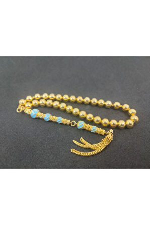 Şevket Alkan Usta Eseri İmame Nakkaş İp Zincir Düşük Ayar Gümüş Tesbih Sertifikalı 7678