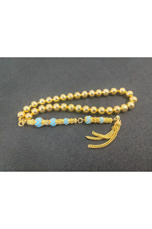 Şevket Alkan Usta Eseri İmame Nakkaş İp Zincir Düşük Ayar Gümüş Tesbih Sertifikalı 7678