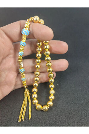 Şevket Alkan Usta Eseri İmame Nakkaş İp Zincir Düşük Ayar Gümüş Tesbih Sertifikalı 7678