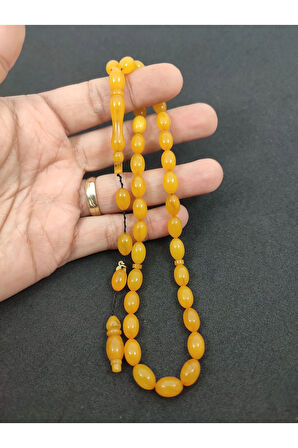 Furkan Gül Usta Eseri 0.6 Şeffaf Delim Çift Kat Cilalı Sıkma Kehribar Sertifikalı 7818