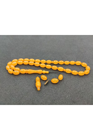 Furkan Gül Usta Eseri 0.6 Şeffaf Delim Çift Kat Cilalı Yemen Zar Kehribar Sertifikalı 7825