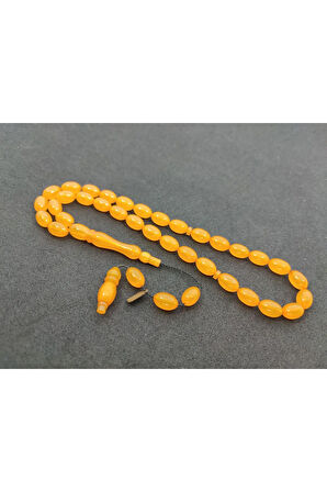 Furkan Gül Usta Eseri 0.6 Şeffaf Delim Çift Kat Cilalı Yemen Zar Kehribar Sertifikalı 7825