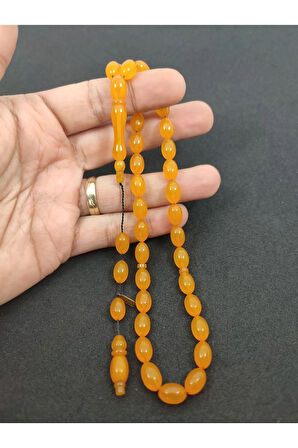 Furkan Gül Usta Eseri 0.6 Şeffaf Delim Çift Kat Cilalı Yemen Zar Kehribar Sertifikalı 7825