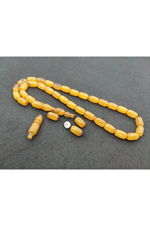 Furkan Gül Usta Eseri 0.6 Şeffaf Delim Çift Kat Cilalı Sıkma Kehribar Sertifikalı 7827