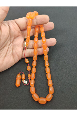 Furkan Gül Usta Eseri 0.6 Şeffaf Delim Çift Kat Cilalı Yemen Zar Kehribar Sertifikalı 7829