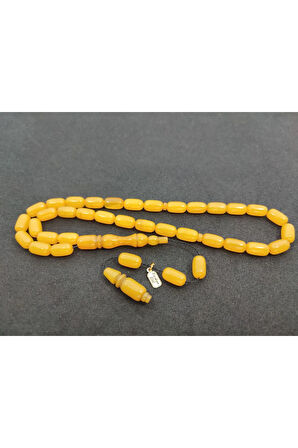 Furkan Gül Usta Eseri 0.6 Şeffaf Delim Çift Kat Cilalı Sıkma Kehribar Sertifikalı 7831