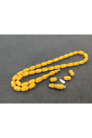 Furkan Gül Usta Eseri 0.6 Şeffaf Delim Çift Kat Cilalı Sıkma Kehribar Sertifikalı 7831